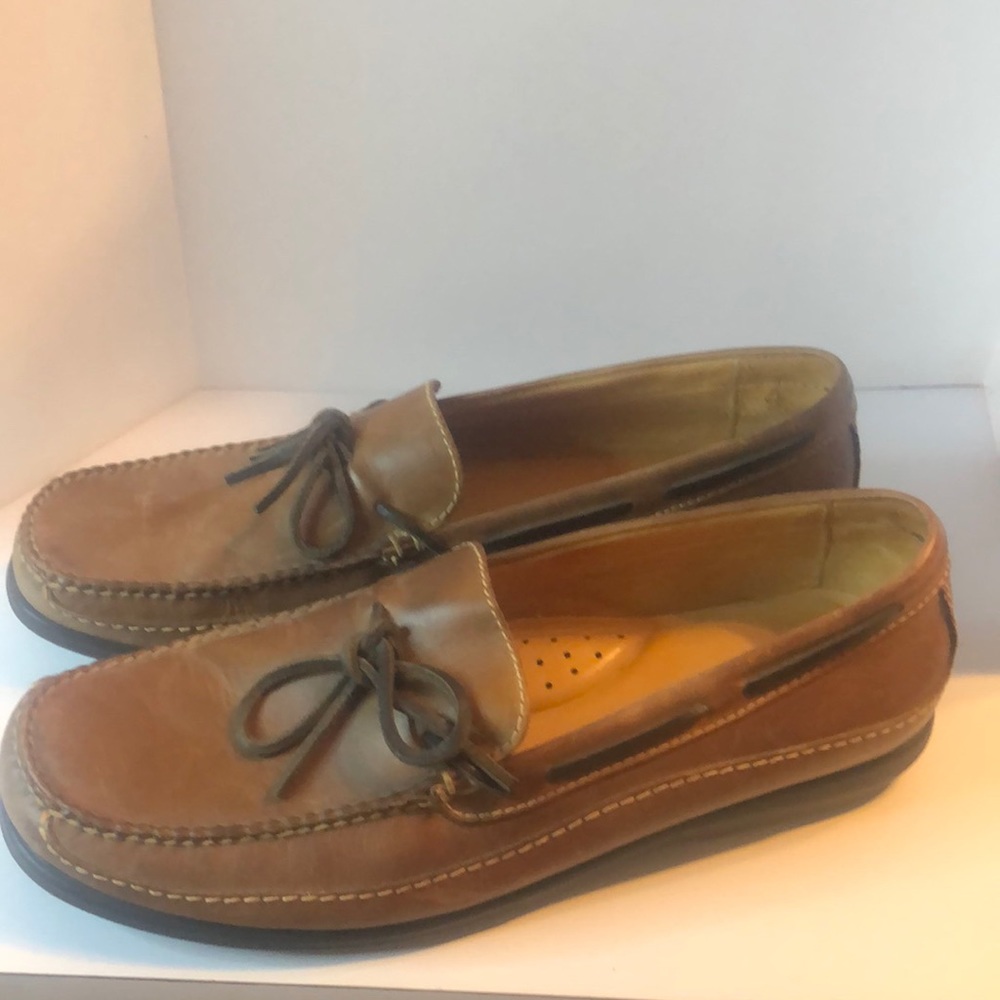 Men’s fall brown comfort Johnson Murphy 12m slip on slide driving loafers